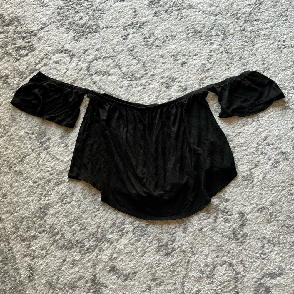 Mossimo black off the shoulder top size small
